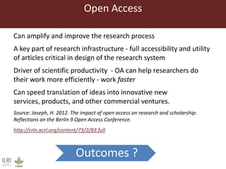 Opening ILRI’s knowledge and research: Initial reflections on results, outcomes and impacts of adopting open