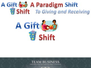 A Gift A Paradigm  Shift Shift To Giving and Receiving A Gift Shift 