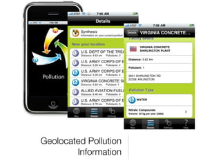 Geolocated Pollution
        Information
 