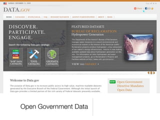 Open Government Data
 