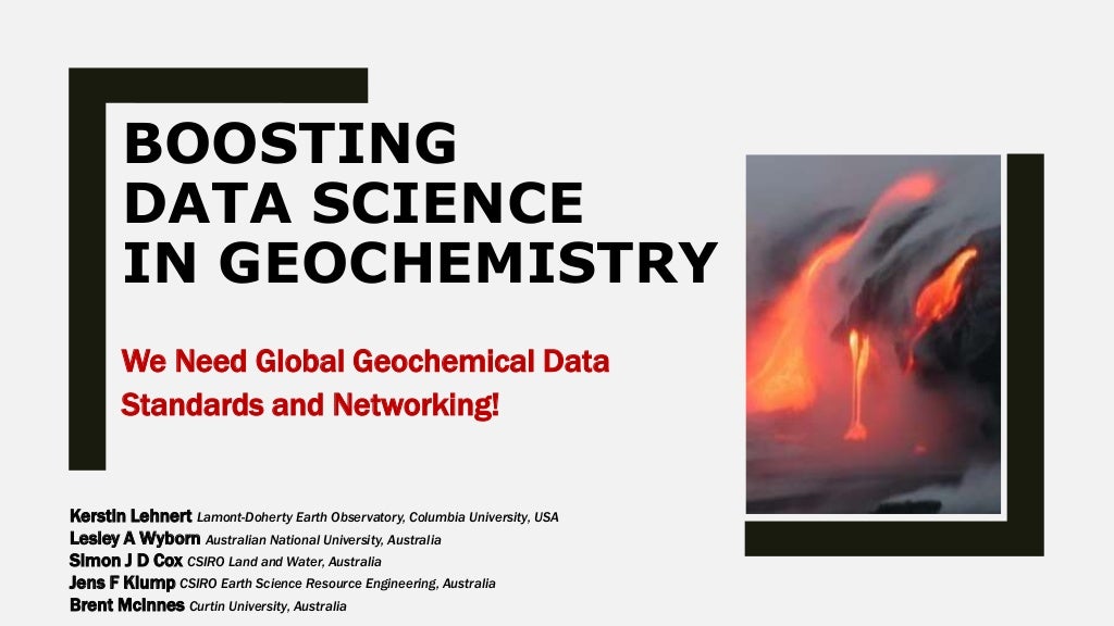 Boosting Data Science in Geochemistry We Need Global Geochemical Dat…