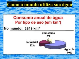 Como o mundo utiliza sua água
 