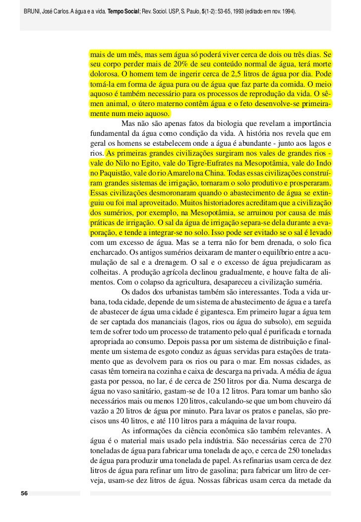 Texto De 20 Linhas Sobre A Agua