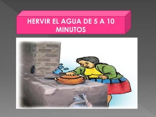 HERVIR EL AGUA DE 5 A 10
MINUTOS