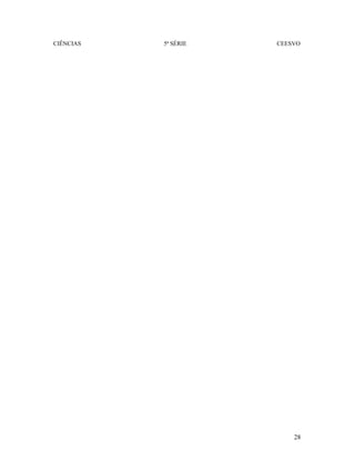 CIÊNCIAS 5ª SÉRIE CEESVO
28
 