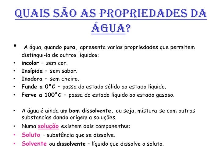 A água 5º ano