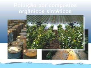 Poluição por compostos
orgânicos sintéticos
 