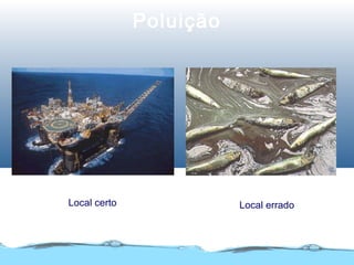Poluição
Local certo Local errado
 