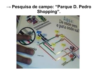→ Pesquisa de campo: “Parque D. Pedro
             Shopping”.
 