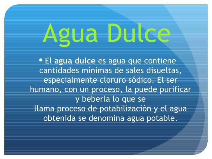 Se acaba el agua?