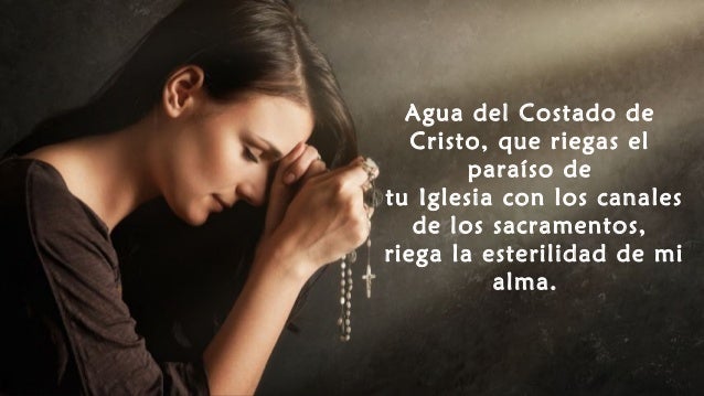 Agua del costado de cristo, lávame meditación