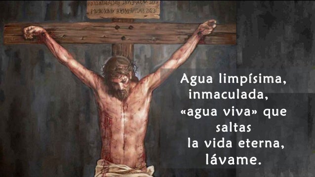 Agua del costado de cristo, lávame meditación
