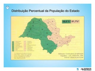 Distribuição Percentual da População do Estado 