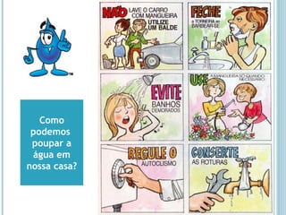 Como
podemos
poupar a
água em
nossa casa?
 