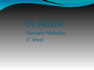 EL AGUA
Gonzalo Morales
1st
level
 