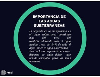 Aguas subterráneas 