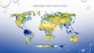 Recursos hídricos renovables totales del mundo (mm/año)
 