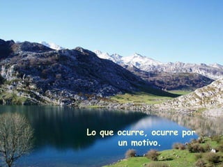 Lo que ocurre, ocurre por un motivo.   