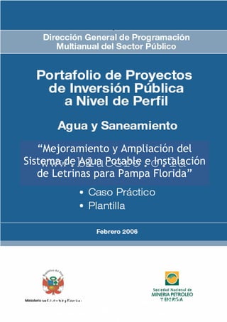 -




   “Mejoramiento y Ampliación del
Sistema de Agua Potable e Instalación
    www.blucero.c.la
   de Letrinas para Pampa Florida”




    “Mejoramiento y Ampliación del       0

 Sistema de Agua Potable e Instalación
 