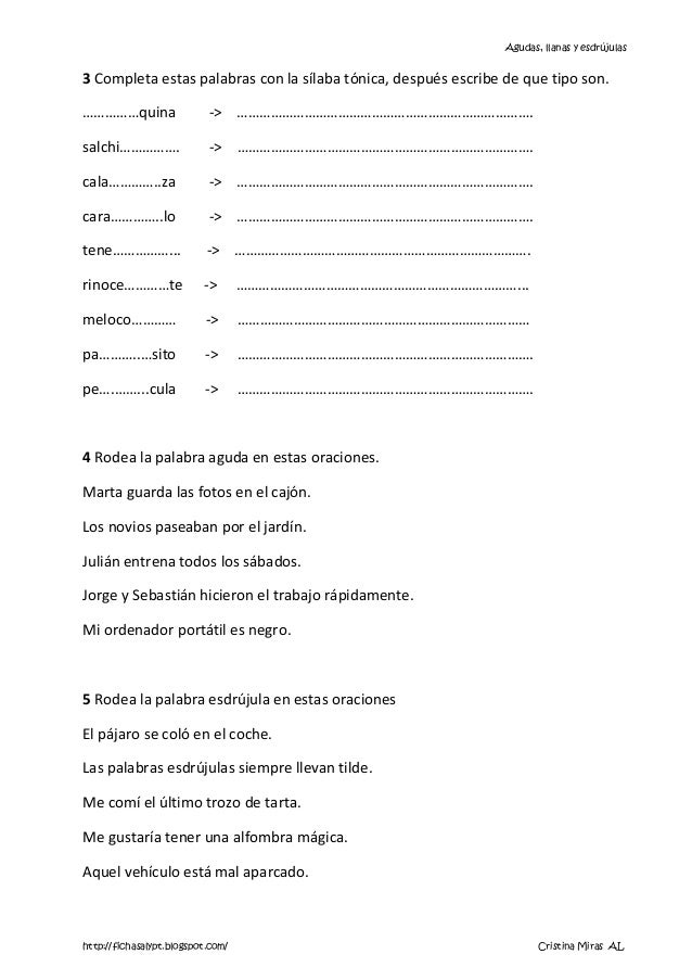Agudas Llanas Esdrujulas