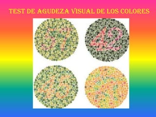 Test de agudeza visual de los colores