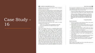 General Information
Case Study -
16
 