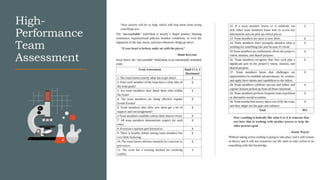 General Information
High-
Performance
Team
Assessment
 