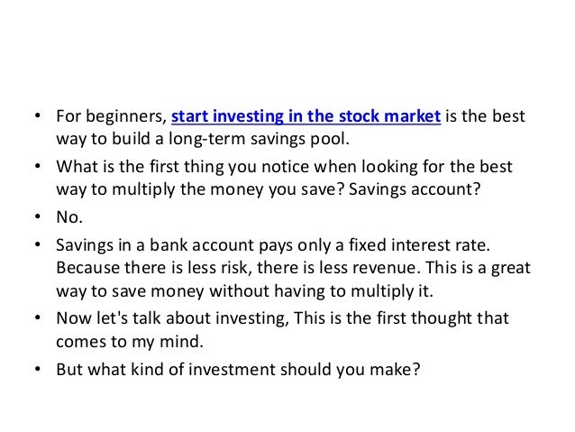 A guide for beginners to invest in the stock market | PPTX