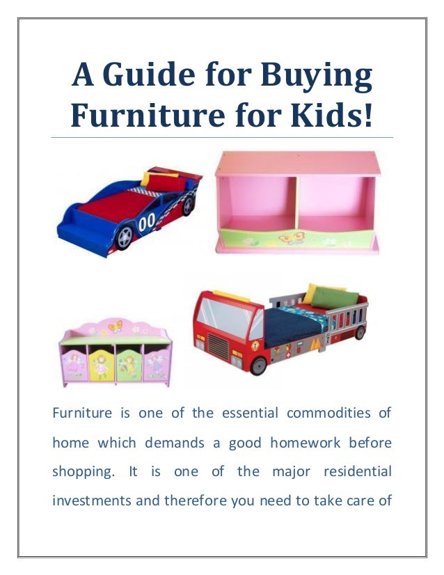 A guide for buying furniture for kids