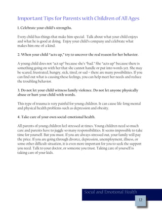 Social Emotional Health: A Guide for Families with Children Birth to ...