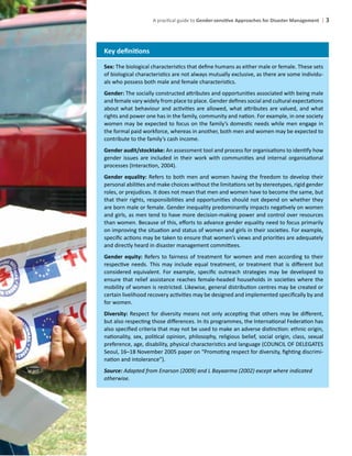 A guide for gender sensitive approach to dm | PDF