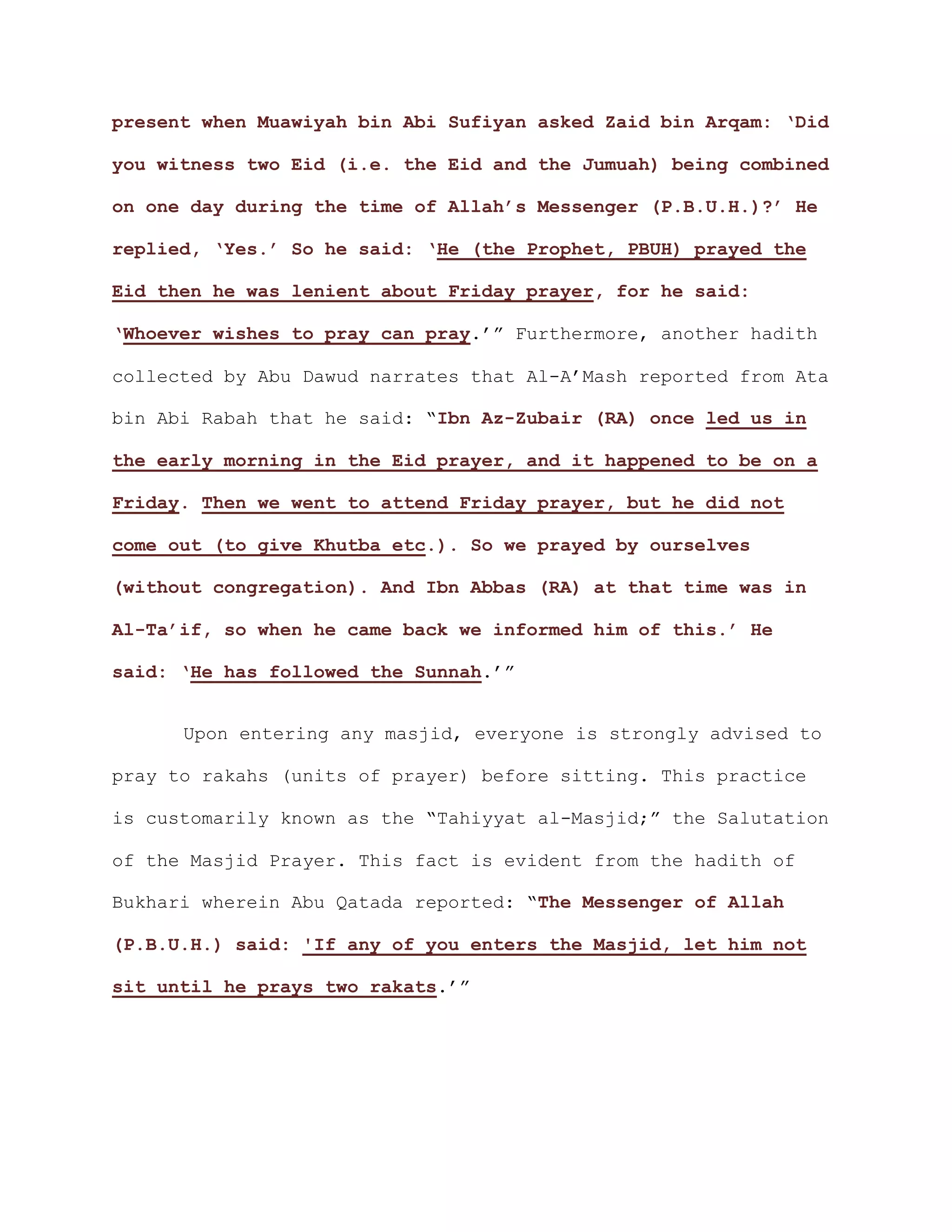 A guide for visiting the masjid | PDF