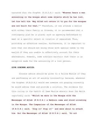 Prophet Mosque Guide.pdf A guide for visiting the masjid | PDF