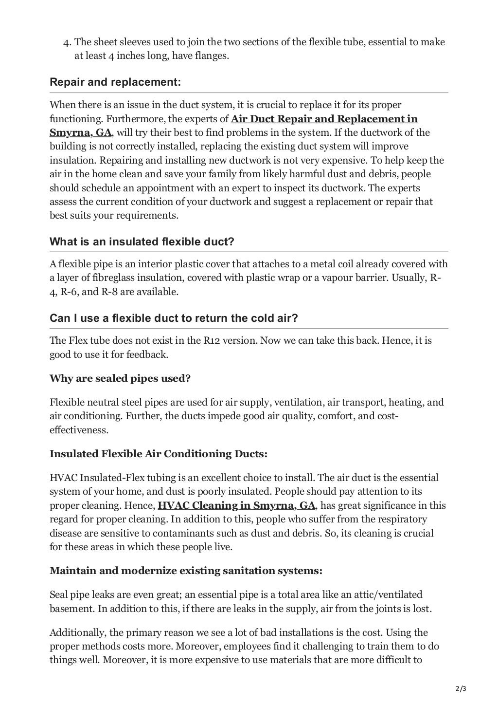 A guide on flex duct installation