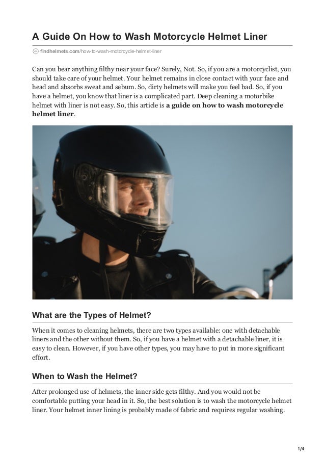 A Guide On How to Wash Motorcycle Helmet Liner