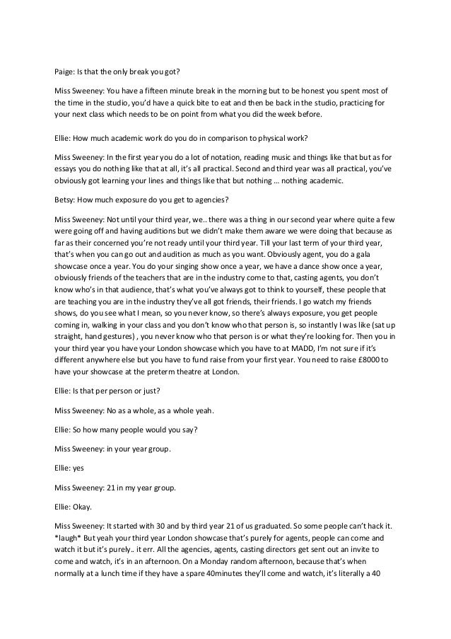 A guide to a musical theatre performer