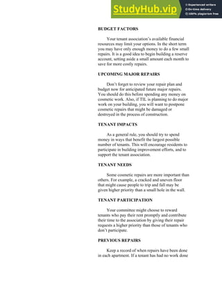 A Guide To BUILDING MAINTENANCE And REPAIR | PDF