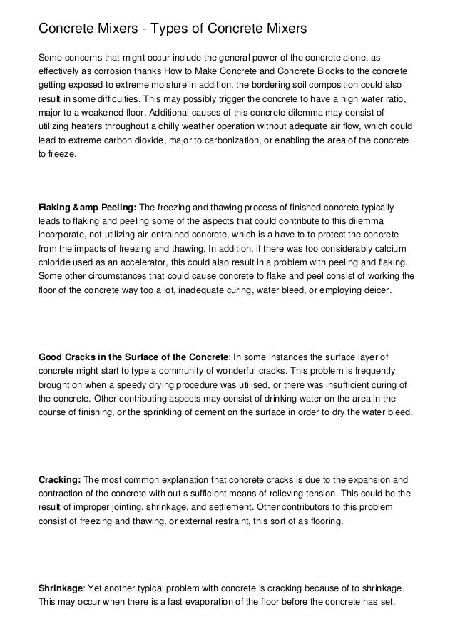 Concrete Mixers Types of Concrete Mixers