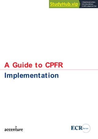 A Guide to CPFR
Implementation
 