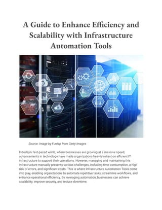 A Guide to Enhance Efficiency and Scalability with Infrastructure ...