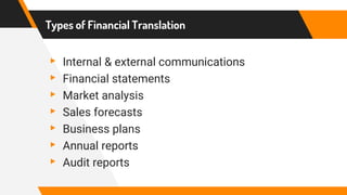 A guide to Financial Translation | PPTX