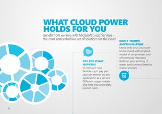 know wHAt your                                ensuring rapid


Customers
                                                   user adoption
                                                   Inflexible software and a poor              Closing
                                                   user experience often hamper                deals faster
       wAnt                                        usage of CRM applications.
                                                   Microsoft Dynamics CRM
                                                                                               Give sales professionals
                   Strengthen customer             Online provides an entire suite
                                                                                               instant fast access to
        interactions, improve marketing            of marketing, sales and service
                                                                                               customer data and history
              and boost sales with easy                                                        when connected to the In-
            online access to information           solutions within the familiar               ternet and even when offline.
                                                   interface of Microsoft Office               Sales prospects and
                                                   Outlook on the PC or when                   customers can be informed
                                                   accessed online, ensuring rapid             of new product and service
     poWer up Customer                             user adoption and fast results.             offerings with wizard-based
           relatioNs bY                            Cloud Power @ Work
                                                                                               communication tools.

                  Analysts' View                   “We know that salespeople find the          Cloud Power @ Work
                  “Microsoft Dynamics CRM          new system much easier to use. The          “It would have taken 70 hours a
                  shines by offering flexibility   rate of responses in our new system         month to get the pre-opportunity
                  for large and midsized           has increased by 30 to 45 percent           data that now is just there in the
                  organizations… Offering          over what it was in Salesforce.com.”        system. Our efficiency has soared
                  buyers the ‘Power of Choice’     AISHA THOMAS, Marketing IT Manager, Unico   by well over 100 percent with
                  so that companies may                                                        Microsoft Dynamics CRM Online.”
                                                                                               jEff KIELY,
                  choose how to deploy, how
                                                                                               Vice President of Sales and Marketing, Trion
                  to pay, and how to use the
                  application.”
                  The Forrester Wave




10
 