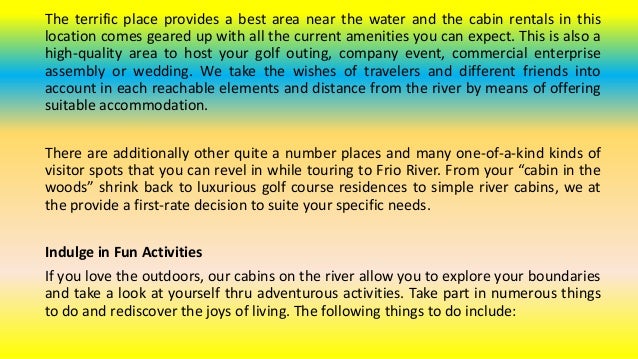 A Guide To Frio River At Any Age