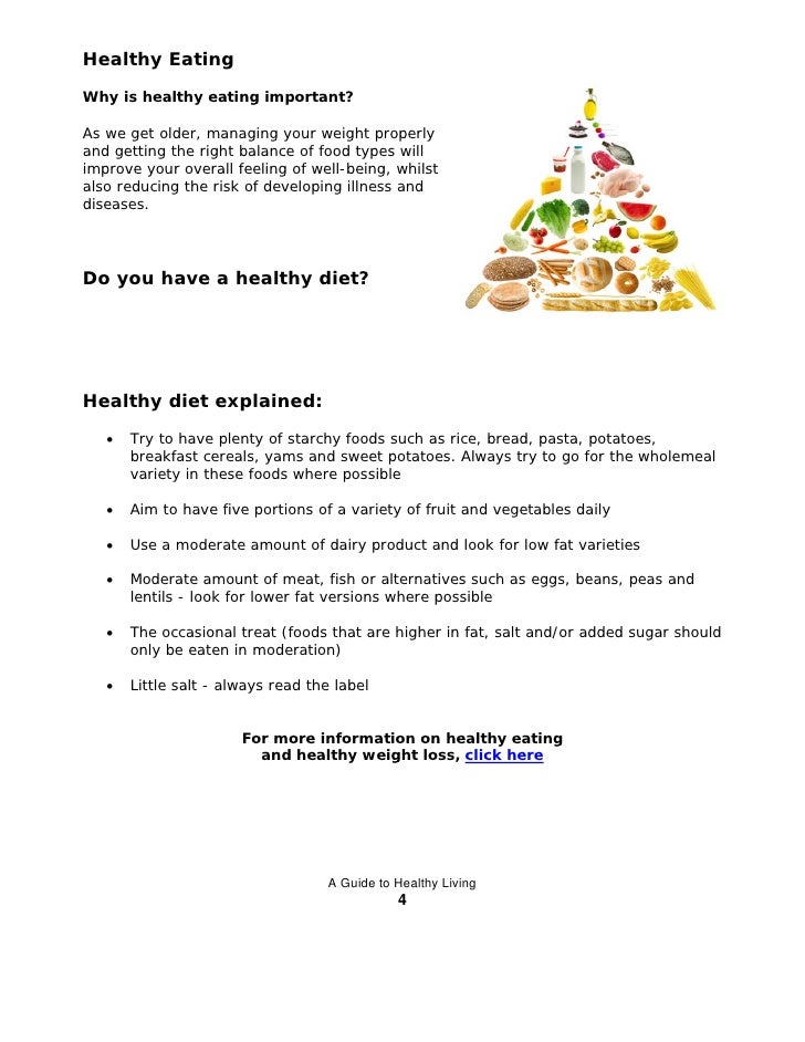 A guide to healthy living