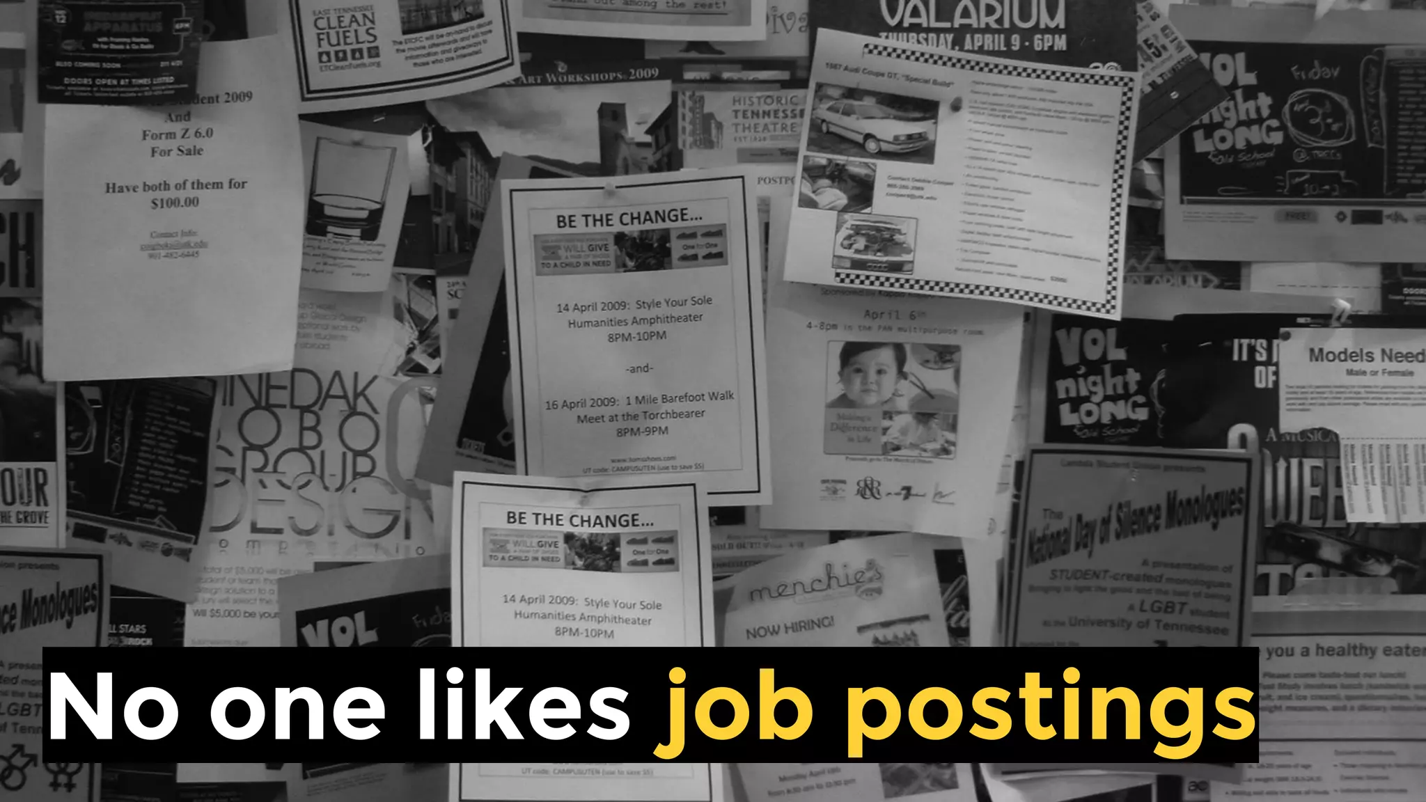 No one likes job postings
 
