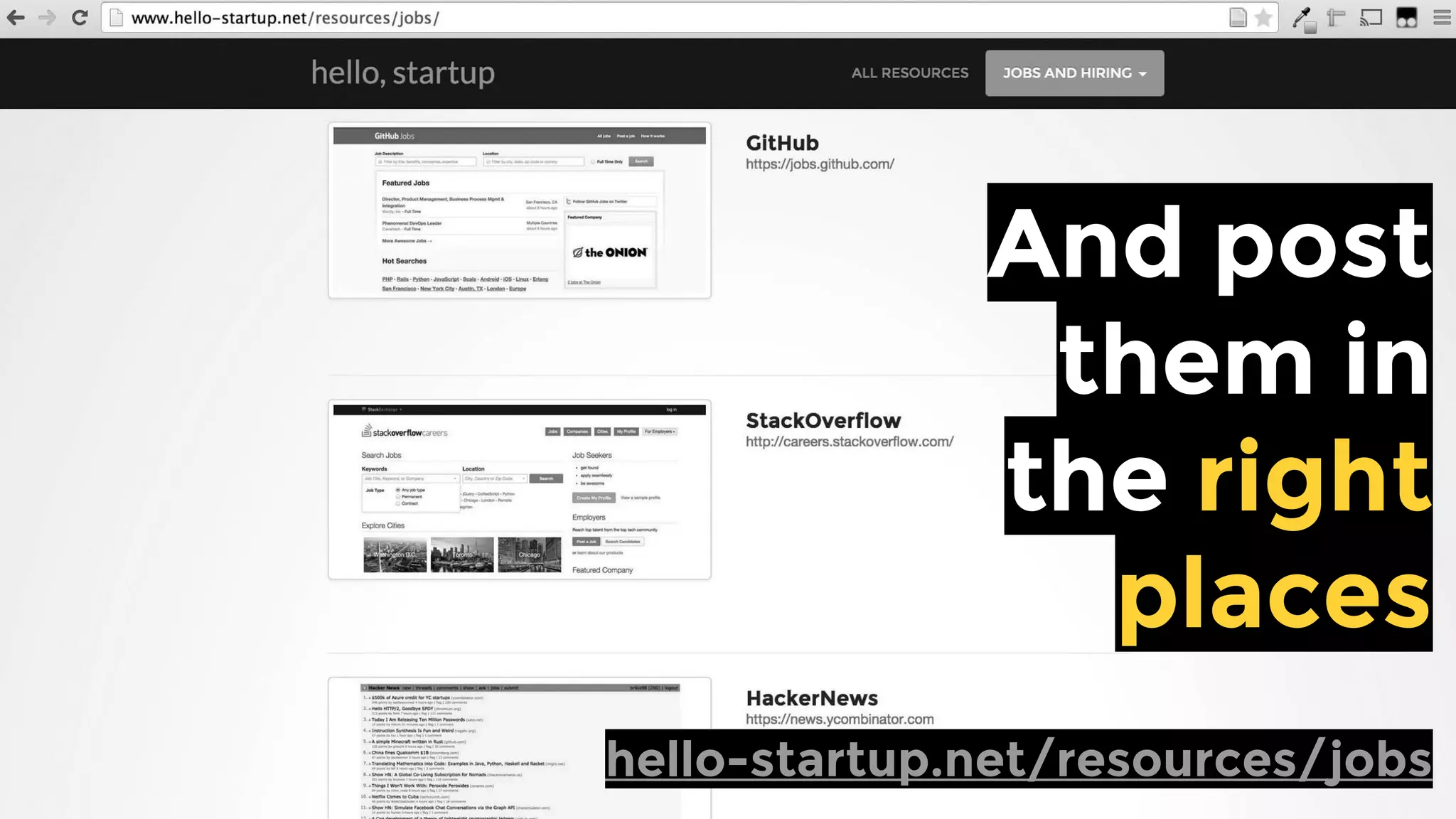 And post
them in
the right
places
 