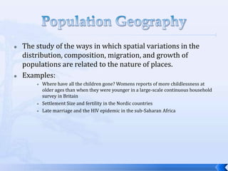 A Guide to Human Geography | PPT