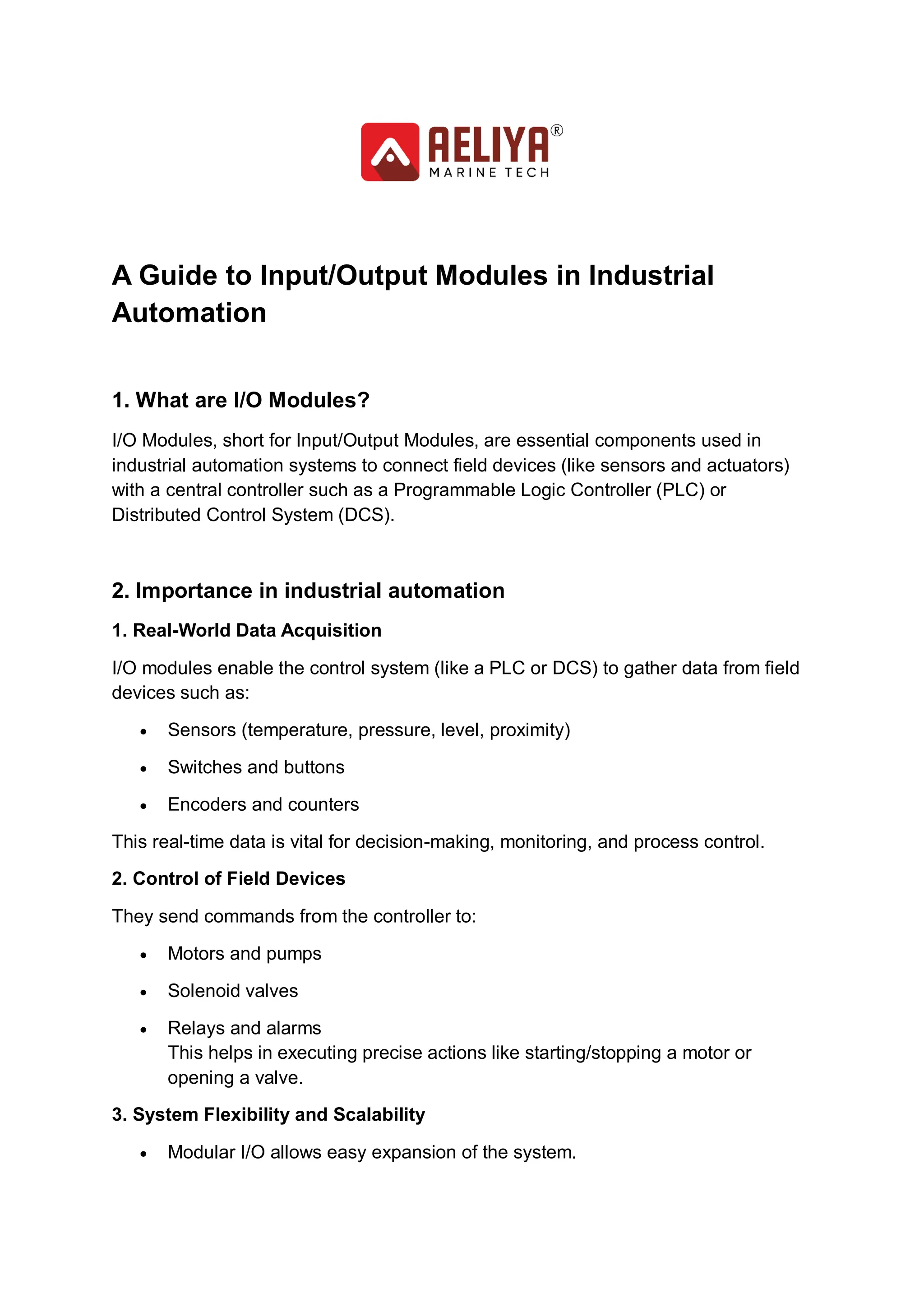 Understanding I/O Modules in Industrial Automation | PDF