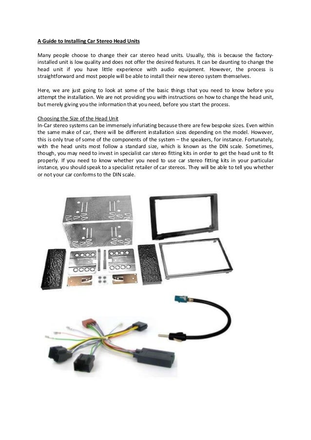 A guide to installing car stereo head units