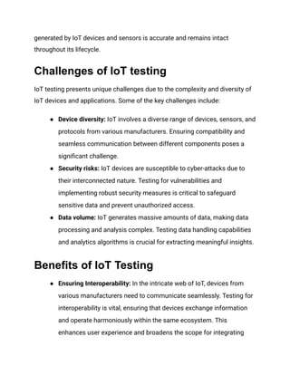 A guide to IoT software testing_ Its approach and importance | PDF